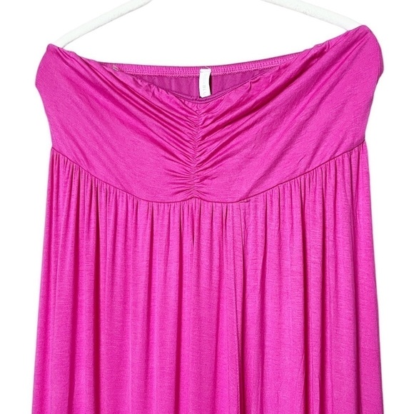 PinkBlush NWT Maternity Maxi Dress open strapless flowy long gown photoshoot new - Picture 2 of 11